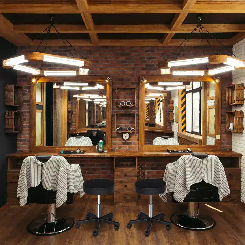 Taburete giratorio hidráulico con ruedas, altura ajustable para spa, tienda, masaje, medicina, trabajo u oficina