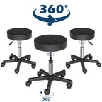 Taburete giratorio hidráulico con ruedas, altura ajustable para spa, tienda, masaje, medicina, trabajo u oficina