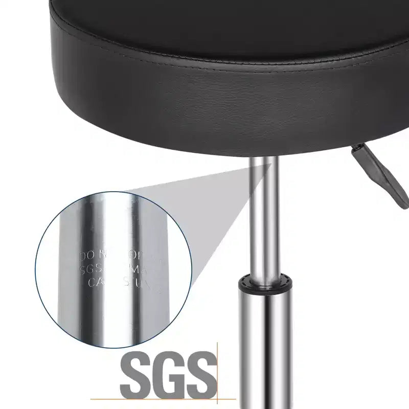 Taburete giratorio hidráulico con ruedas, altura ajustable para spa, tienda, masaje, medicina, trabajo u oficina