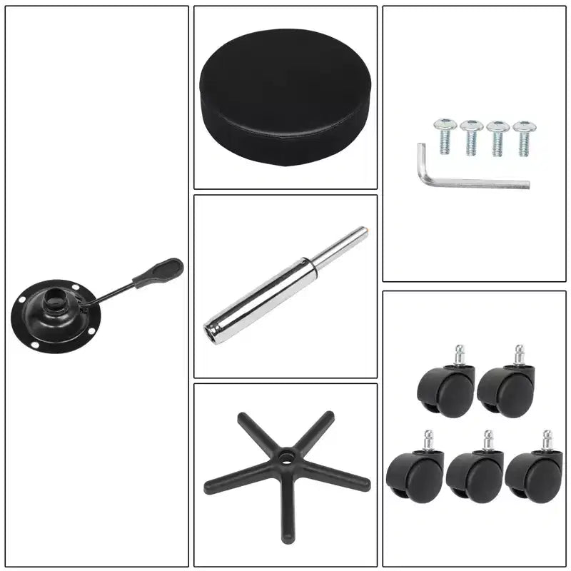 Taburete giratorio hidráulico con ruedas, altura ajustable para spa, tienda, masaje, medicina, trabajo u oficina