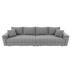MAYEERTY Sofá moderno tapizado cómodo, sofás de asiento profundo tipo nube con almohadas suaves para sala de estar, dormitorio, oficina, gris