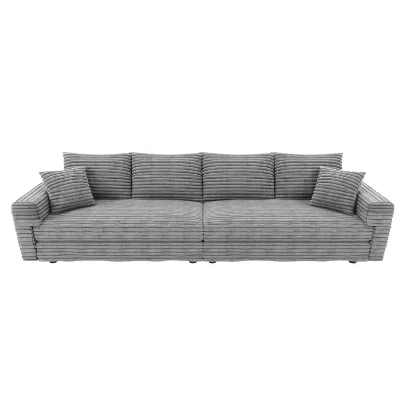 MAYEERTY Sofá moderno tapizado cómodo, sofás de asiento profundo tipo nube con almohadas suaves para sala de estar, dormitorio, oficina, gris