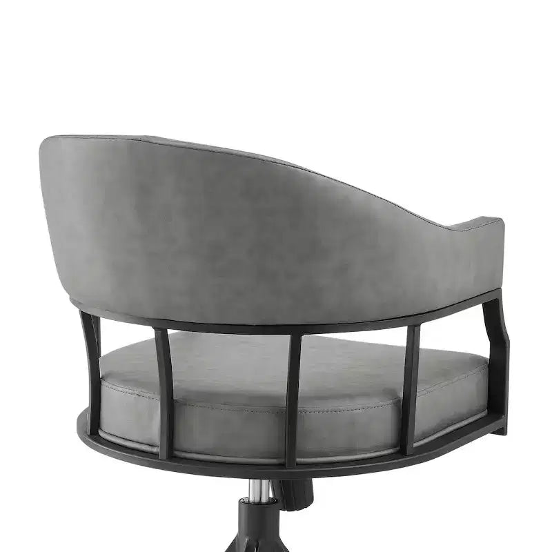 Armen Living, Silla de comedor giratoria con ruedas Tibet con hierro negro mate