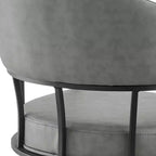 Armen Living, Silla de comedor giratoria con ruedas Tibet con hierro negro mate