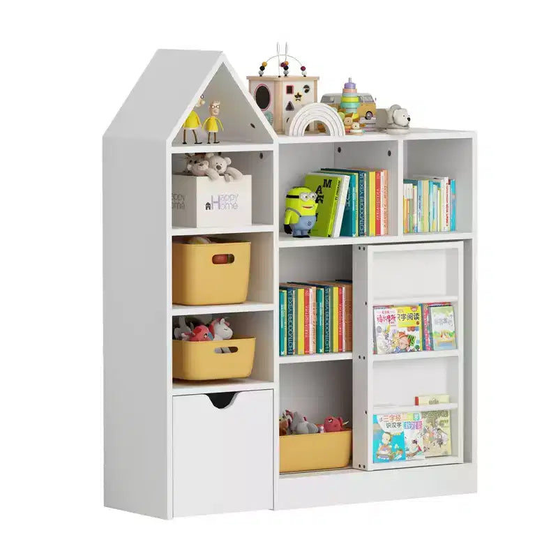 Organizador de almacenamiento para niños, organizador de juguetes y libros con 8 cubículos y cajones extraíbles, ideal para salas de juegos y dormitorios