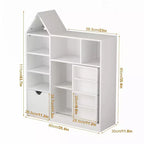 Organizador de almacenamiento para niños, organizador de juguetes y libros con 8 cubículos y cajones extraíbles, ideal para salas de juegos y dormitorios