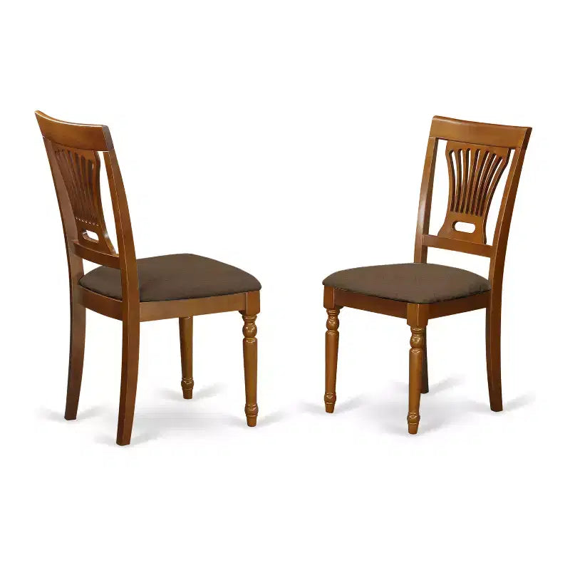 Juego de mesa de comedor y sillas de cocina Belmont Portland de HomeStock con mesa de 18 hojas, marrón silla de montar