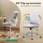 Silla de oficina ergonómica GALAXHERO, silla de escritorio de malla para computadora con reposabrazos abatibles y soporte lumbar ajustable