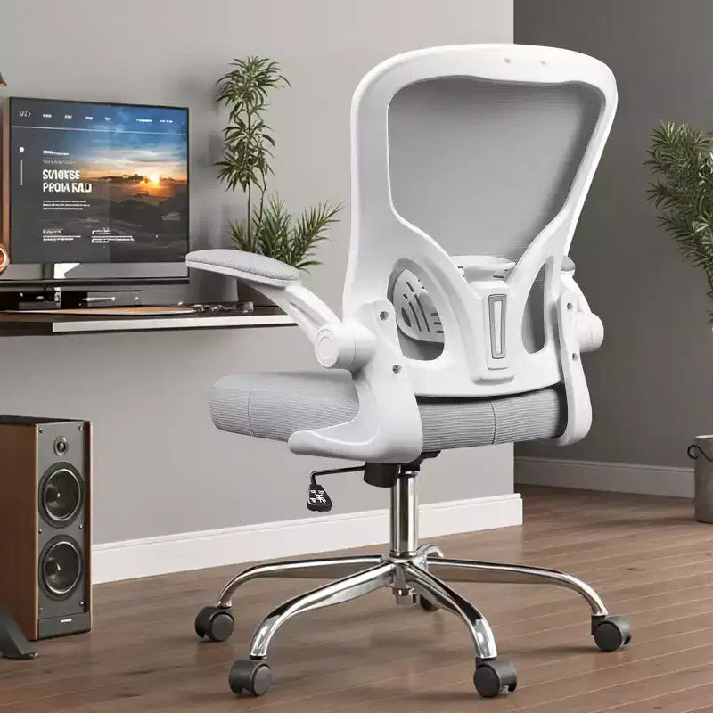 Silla de oficina ergonómica GALAXHERO, silla de escritorio de malla para computadora con reposabrazos abatibles y soporte lumbar ajustable