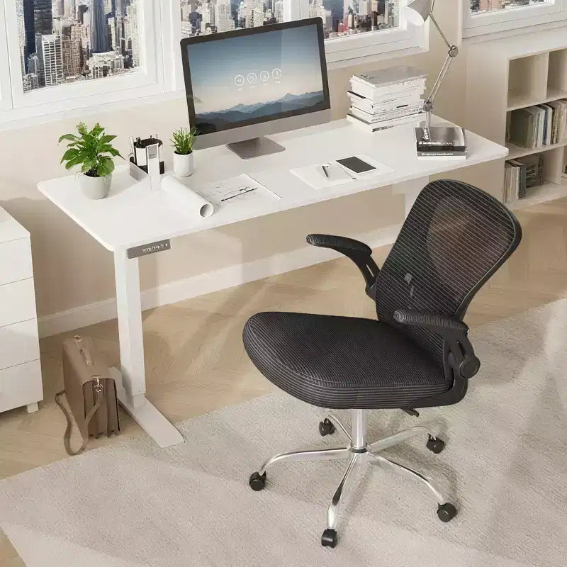 Silla de oficina ergonómica GALAXHERO, silla de escritorio de malla para computadora con reposabrazos abatibles y soporte lumbar ajustable