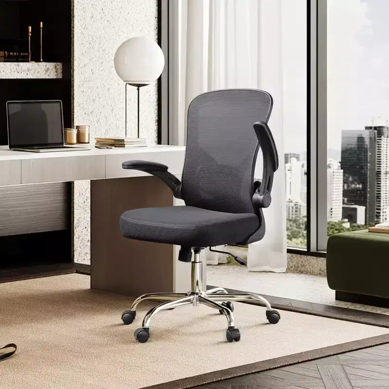 Silla de oficina ergonómica GALAXHERO, silla de escritorio de malla para computadora con reposabrazos abatibles y soporte lumbar ajustable