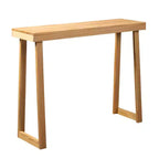 Mesa consola de madera maciza Karl Home de 43.3 pulgadas con patas trapezoidales