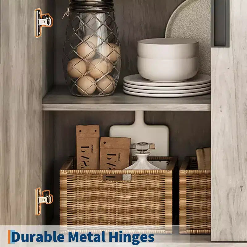 Librería de 5 niveles con estantes ajustables y puertas, estantería alta con patas de metal, librería rústica para sala de estar, apartamento u oficina