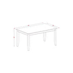 Mesa de comedor rectangular HomeStock de 36x60