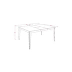 Mesa de comedor rectangular HomeStock con extensión tipo mariposa, acabado capuchino