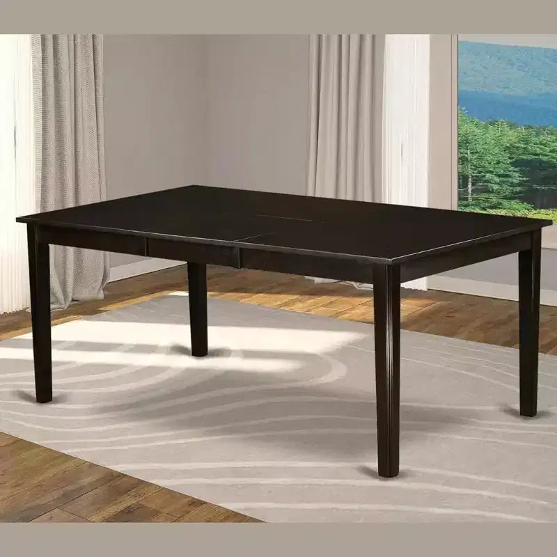 Mesa de comedor rectangular HomeStock con extensión tipo mariposa, acabado capuchino