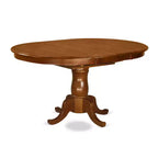 Mesa de comedor ovalada de un solo pedestal HomeStock, estilo tradicional