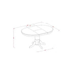 Mesa de comedor ovalada de un solo pedestal HomeStock, estilo tradicional