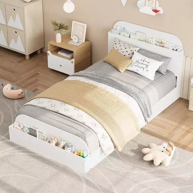 Acekool Diván Doble con Nido, Estructura de Sofá Cama Tapizado con Cajones de Almacenamiento, Cama Moderna para Sala de Estar o Dormitorio