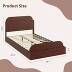 Acekool Diván Doble con Nido, Estructura de Sofá Cama Tapizado con Cajones de Almacenamiento, Cama Moderna para Sala de Estar o Dormitorio