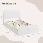 Acekool Diván Doble con Nido, Estructura de Sofá Cama Tapizado con Cajones de Almacenamiento, Cama Moderna para Sala de Estar o Dormitorio