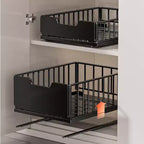 Organizador extraíble para muebles de cocina, estantes extraíbles para despensa, cajones de almacenamiento extraíbles de metal sin necesidad de taladrar