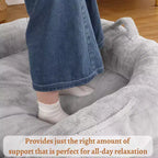 Cama de perro de tamaño humano para personas adultas, cama de perro plegable para humanos, cama de perro gigante de 180x109x25 cm con funda extraíble, cama para siestas de piel sintética lavable