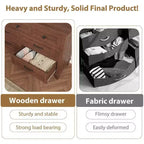 Coolmee cómoda de 7 cajones para dormitorio, tocador rústico de madera con textura natural, cómoda de almacenamiento organizadora para dormitorio, sala de estar