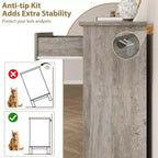 Coolmee cómoda de 7 cajones para dormitorio, tocador rústico de madera con textura natural, cómoda de almacenamiento organizadora para dormitorio, sala de estar