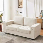 Sofá nube COZONY de 70'', sofá de chenilla de mediados de siglo, asiento profundo, puertos USB, bolsillos laterales, no requiere montaje