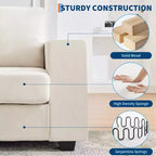 Sofá nube COZONY de 70'', sofá de chenilla de mediados de siglo, asiento profundo, puertos USB, bolsillos laterales, no requiere montaje