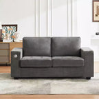 Sofá nube COZONY de 70'', sofá de chenilla de mediados de siglo, asiento profundo, puertos USB, bolsillos laterales, no requiere montaje