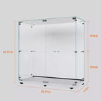 MAYEERTY Vitrina de Vidrio Templado Gabinete de Vino Archivador Tira de Luz Bluetooth Ruedas Giratorias con Cerradura Sala de Estar Dormitorio Oficina Blanco
