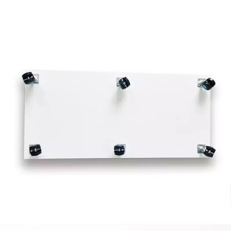MAYEERTY Vitrina de Vidrio Templado Gabinete de Vino Archivador Tira de Luz Bluetooth Ruedas Giratorias con Cerradura Sala de Estar Dormitorio Oficina Blanco