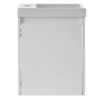 Tocador de baño TROPOW 16 con lavabo, mueble de tocador con puertas de cierre suave, mueble de baño de pared con lavabo flotante para espacios pequeños