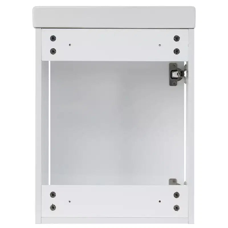 Tocador de baño TROPOW 16 con lavabo, mueble de tocador con puertas de cierre suave, mueble de baño de pared con lavabo flotante para espacios pequeños