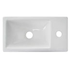 Tocador de baño TROPOW 16 con lavabo, mueble de tocador con puertas de cierre suave, mueble de baño de pared con lavabo flotante para espacios pequeños
