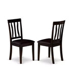 HomeStock Silla de Comedor Cappuccino Asiento de Madera Maciza Estilo Moderno