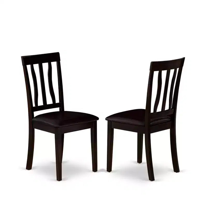 HomeStock Silla de Comedor Cappuccino Asiento de Madera Maciza Estilo Moderno