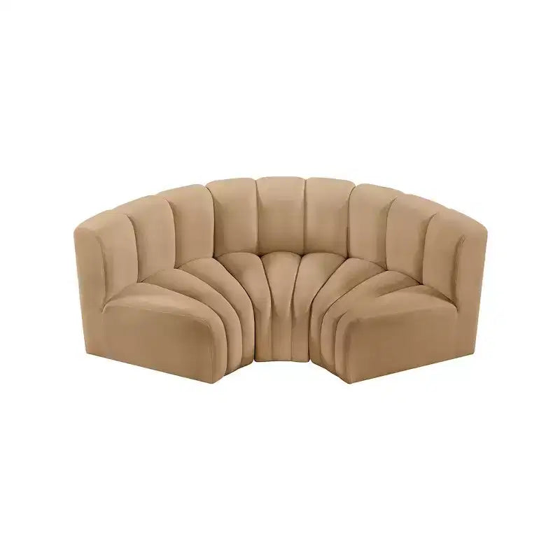 Meridian Furniture, Sofá modular de terciopelo Arc