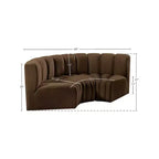 Meridian Furniture, Sofá modular de terciopelo Arc