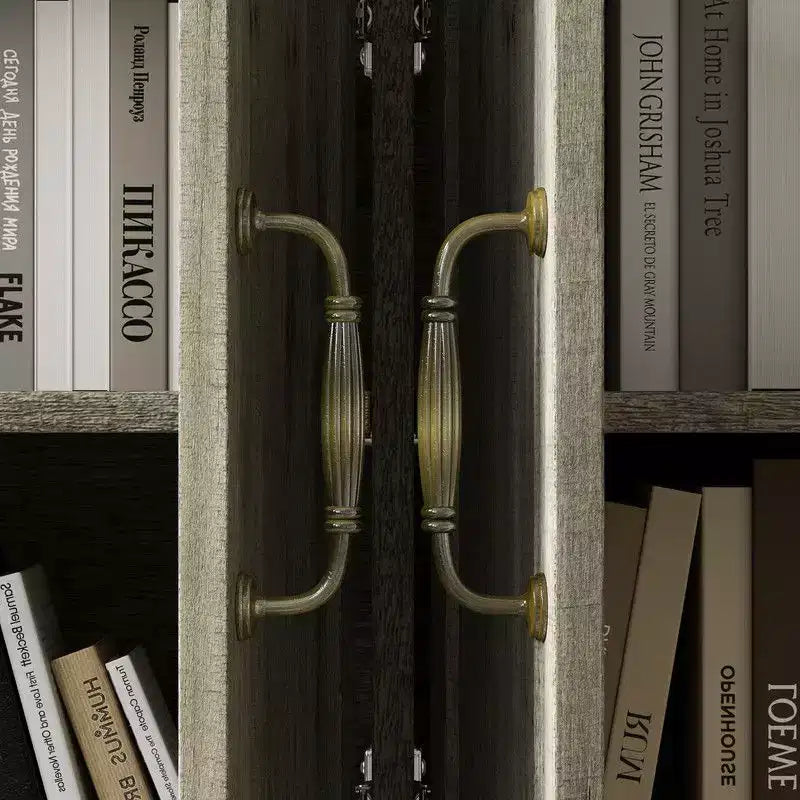 Mueble de almacenamiento rústico multifuncional Famapy, vitrina y estantería, mueble de almacenamiento para sala de estar, despensa de cocina para guardar vajilla