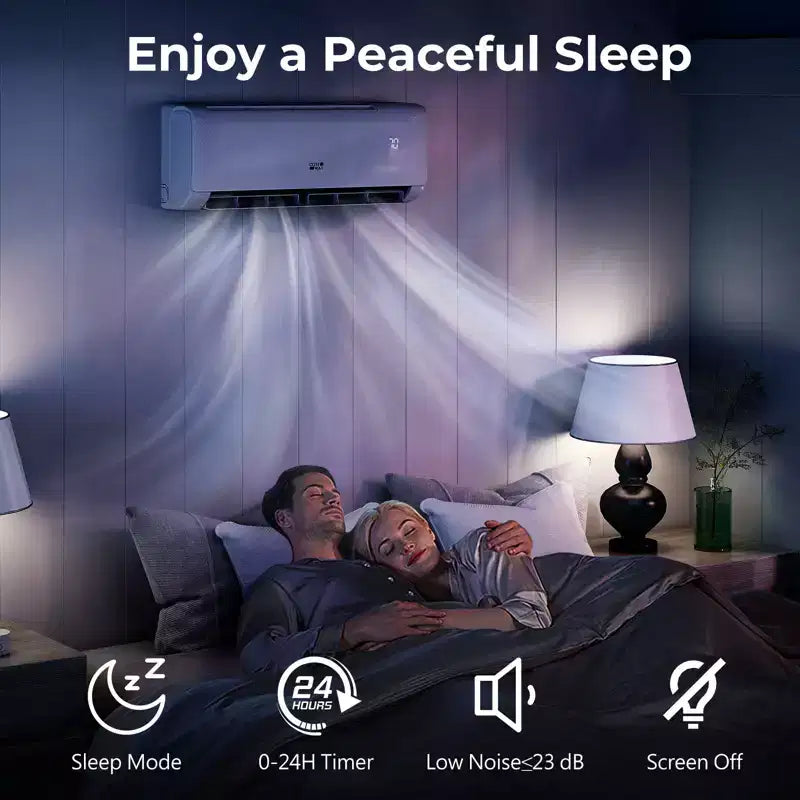 Costway 9100BTU Wifi Enabled Mini Split AC 20.5 SEER2115V Inverter Air Conditioner White/Gray