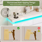 Tocador Dyonery Modern de 6 cajones con tapa deslizante, con cajones y organizador para dormitorio, armario y sala de estar