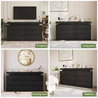 Tocador Dyonery Modern de 6 cajones con tapa deslizante, con cajones y organizador para dormitorio, armario y sala de estar