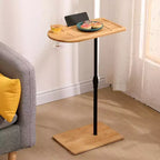 Mesa auxiliar en forma de C para sofá, mesa auxiliar giratoria 360 y de altura regulable para cama, mesa auxiliar para TV