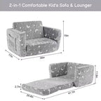 Sofá cama individual plegable Karl Home de una pieza con esponja completa para niños con función luminosa