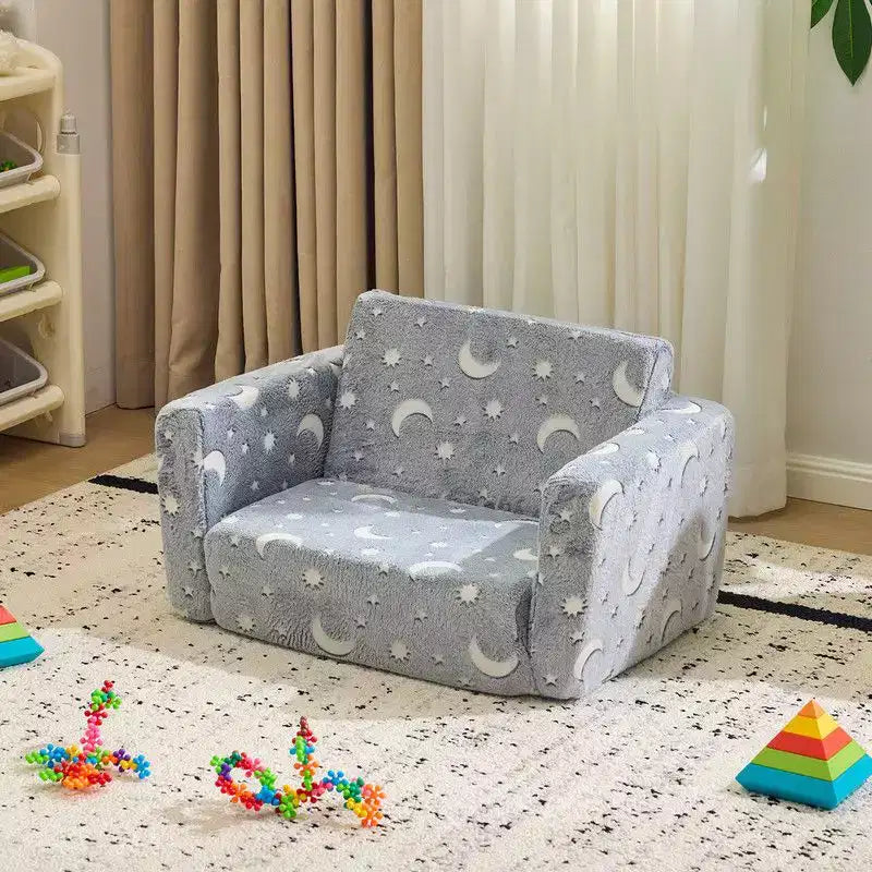 Sofá cama individual plegable Karl Home de una pieza con esponja completa para niños con función luminosa