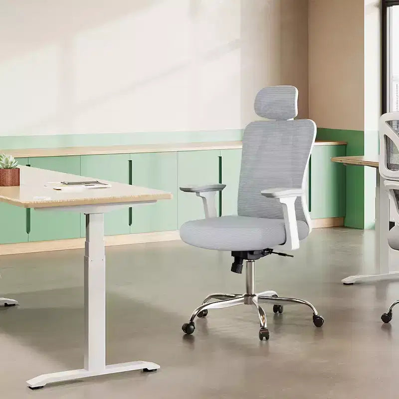 Silla de oficina ergonómica de malla GALAXHERO con función de inclinación de reposacabezas 3D ajustable, silla reclinable grande y alta con soporte lumbar y reposabrazos 3D