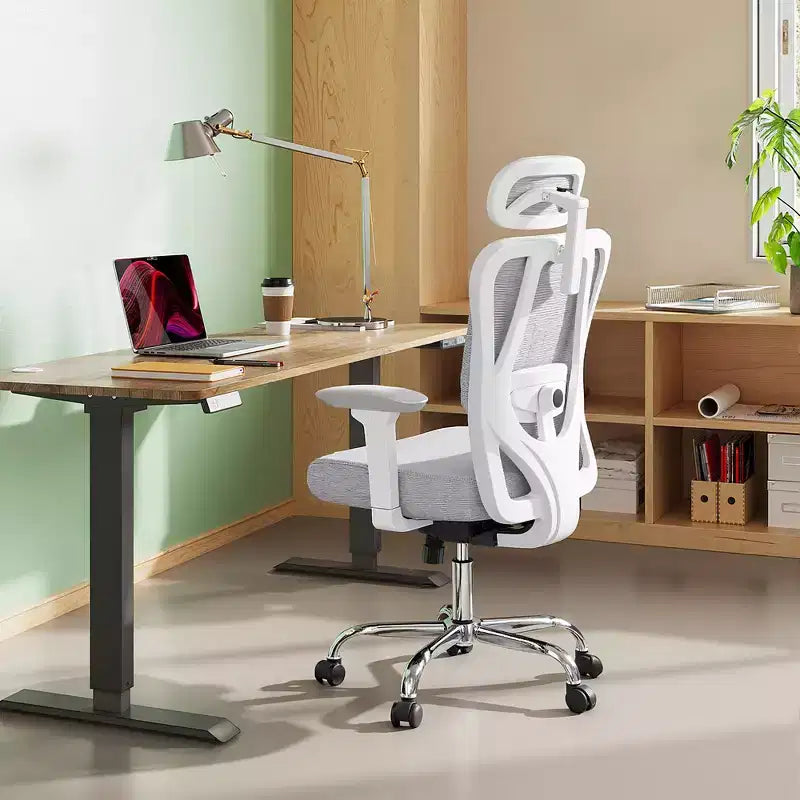 Silla de oficina ergonómica de malla GALAXHERO con función de inclinación de reposacabezas 3D ajustable, silla reclinable grande y alta con soporte lumbar y reposabrazos 3D